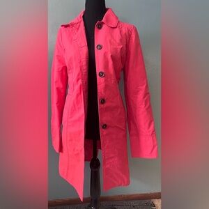 Women's Pink Button-Up Coat
